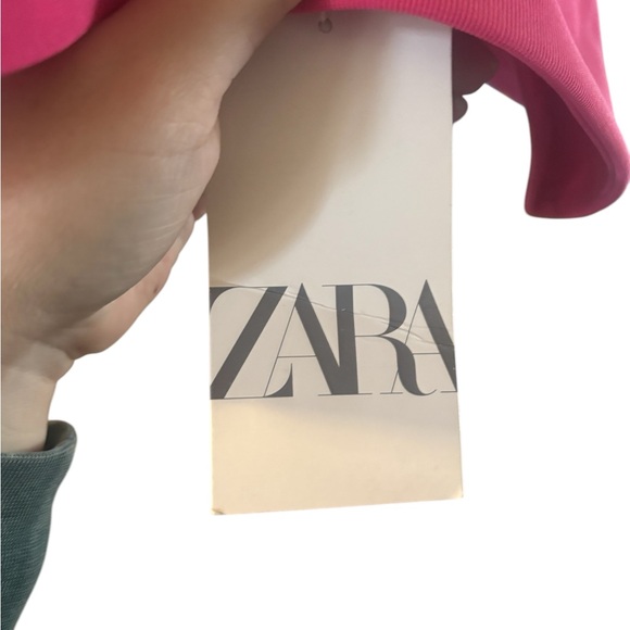 NWT Hot Pink Zara Crop Top Size Small spring summer California - Picture 2 of 6